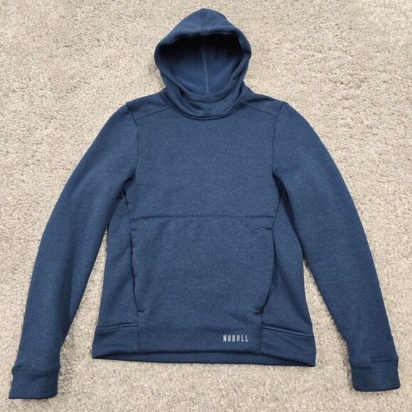 NOBULL Tops - Nobull Sweater Womens Small Blue Performance Fleece Hooded Long